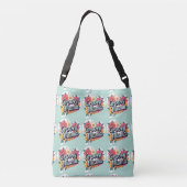 Groovy Mama Retro Bloemen 70s Esthetisch Ontwerp Crossbody Tas (Achterkant)