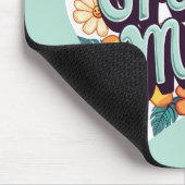 Groovy Mama Retro Bloemen 70s Esthetisch Ontwerp Muismat (Hoek)