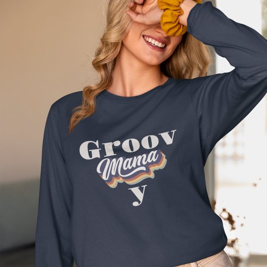 Groovy mama retro moederdag t-shirt