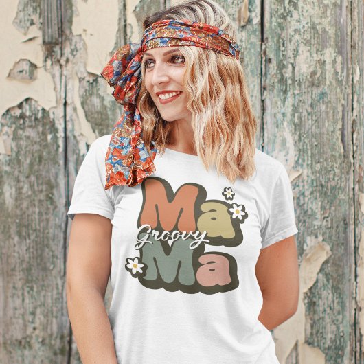 Groovy Mama Retro Womens T-Shirt