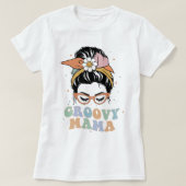 Groovy Mama Shirt, Retro Mama T-Shirt (Design voorkant)