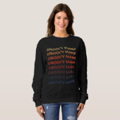 Groovy Mama Vintage Retro Funky Text Graphic Trui (Voorkant volledig)
