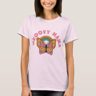 Groovy mamerretro vlinder design t-shirt