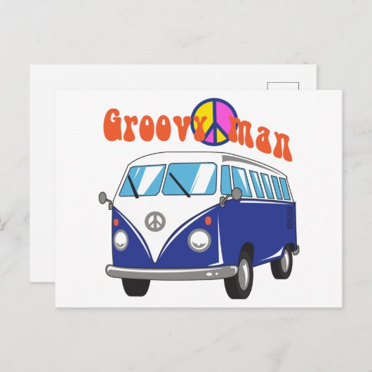 Groovy Man Briefkaart (Voorkant / Achterkant)