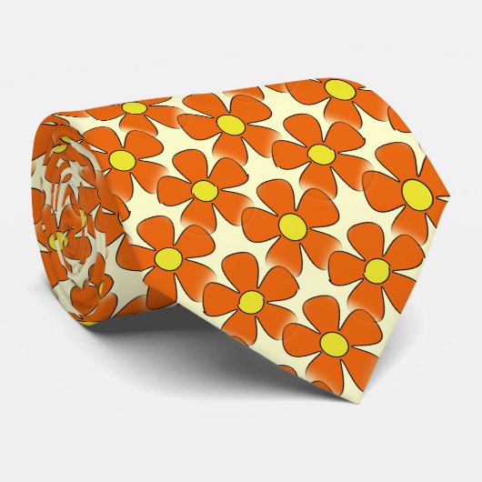 Groovy Man Oranje Stropdas (Opgerold)