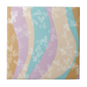 Groovy Marble Swirls Pastel Heart Stamps Tegeltje (Voorkant)