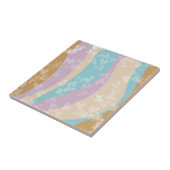 Groovy Marmer Draaikolken Pastel Hart Stempels Tegeltje (Zijkant)