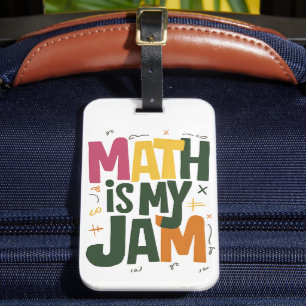 Groovy Math is Mijn Jam Eerste Dag Terug Naar Scho Bagagelabel