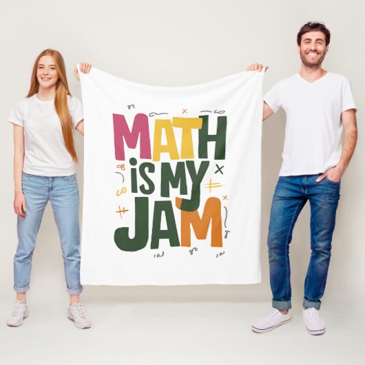 Groovy Math is Mijn Jam Eerste Dag Terug Naar Scho Fleece Deken (In situ)