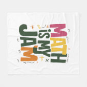 Groovy Math is Mijn Jam Eerste Dag Terug Naar Scho Fleece Deken (Voorkant (Horizontaal))