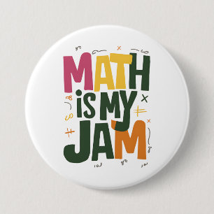 Groovy Math is Mijn Jam Eerste Dag Terug Naar Scho Ronde Button 7,6 Cm