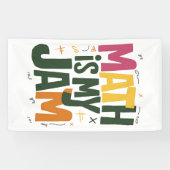 Groovy Math is Mijn Jam Eerste Dag Terug Naar Scho Spandoek (Horizontaal)