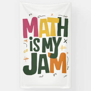 Groovy Math is Mijn Jam Eerste Dag Terug Naar Scho Spandoek