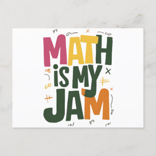 Groovy Math is My Jam Eerste Dag Terug Naar School Briefkaart