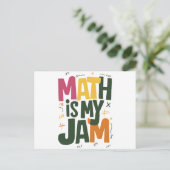 Groovy Math is My Jam Eerste Dag Terug Naar School Briefkaart (Staand voorkant)