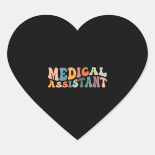 Groovy Medisch Assistent MA Verpleegkundige Hart Sticker