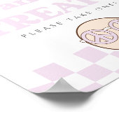 Groovy meisje geruit gelukkig gezicht | Voorkeur + Poster (Hoek)