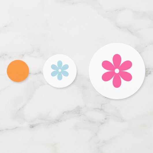 Groovy Meisje Power Baby shower Confetti (Achterkanten)