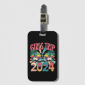 Groovy Meisjes Trip 2024 Weekend Zomer Strand Bagagelabel (Voorkant (verticaal))