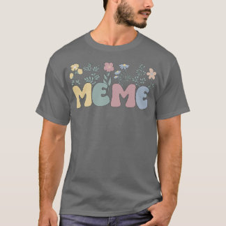 Groovy Meme Grandmoeder Flowers Meme Grandma T-shirt