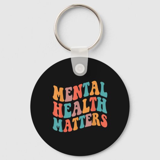 Groovy Mental Health is het bewustzijn van het men Sleutelhanger (Voorkant)