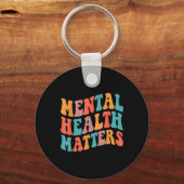 Groovy Mental Health is het bewustzijn van het men Sleutelhanger (Voorkant)