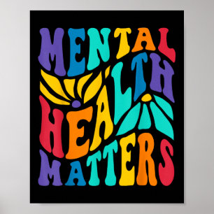 Groovy Mental Health S Human Brain Illness Awarene Poster