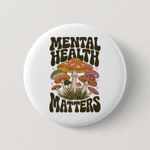 Groovy Mental Health S - Mentale gezondheid Bewust Ronde Button 5,7 Cm