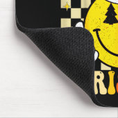 Groovy Merry Christmas Smile Face Santa Hat Xmas T Muismat (Hoek)