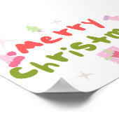 Groovy Merry kerstboomballetjes Poster (Hoek)