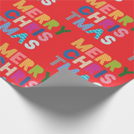 Groovy Merry Kerstmis Cadeaupapier (Hoek)