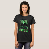 Groovy Messy Bun Leopard Green Ribbon Cerebral Pal T-shirt (Voorkant volledig)