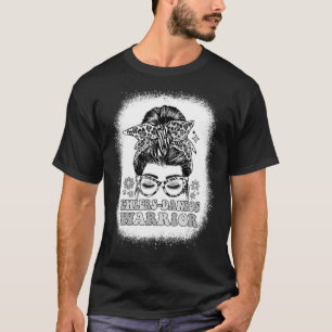 Groovy Messy Bun Women Zebra Ribbon Ehlers Danlos T-shirt