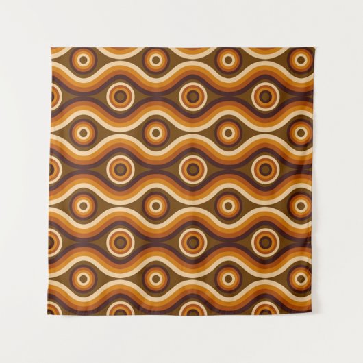 Groovy Mid Century Mod - Earth tone Wandkleed (Voorkant (horizontaal))