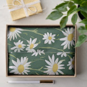 Groovy Mid Century Modern Daisy Floraal Tissuepapier (Geschenk)