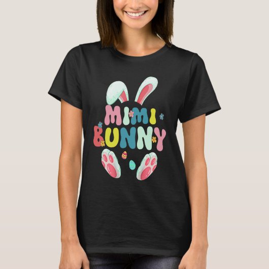 Groovy Mimi Bunny Cute Matching Family Easter T-shirt (Voorkant)