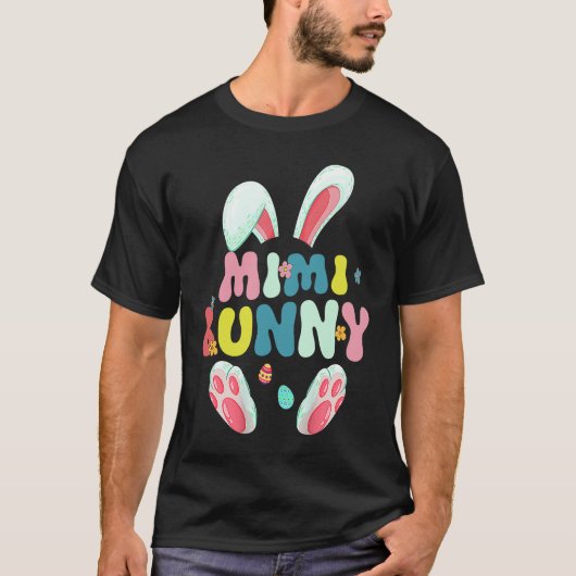 Groovy Mimi Bunny Cute Matching Family Easter T-shirt (Voorkant)