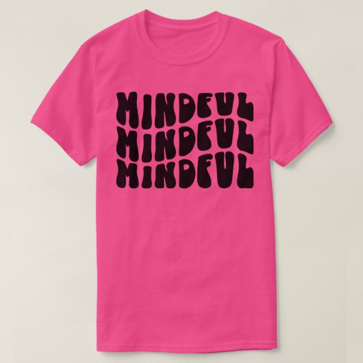 Groovy Mindful Grateful Mental Health Matter Inspi T-shirt (Design voorkant)
