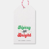 Groovy-minimalistische kerst cadeaulabel (Voorkant)