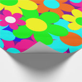 Groovy  mod bloemenpracht cadeaupapier (Hoek)