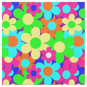 Groovy  mod bloemenpracht stof