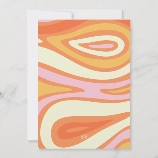 Groovy Mod Dames Nacht Bunco Party Kaart (Achterkant)