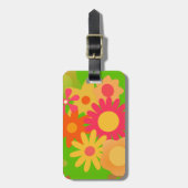 groovy mod floral bagagelabel (Voorkant verticaal)
