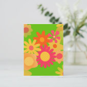 groovy mod floral briefkaart (Staand voorkant)