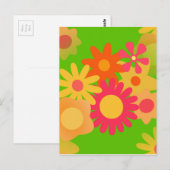 groovy mod floral briefkaart (Voorkant / Achterkant)