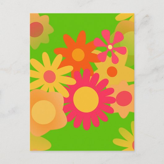 groovy mod floral briefkaart (Voorkant)