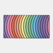 Groovy Mod Kleurrijke Funky Retro Abstract Regenbo Bureaumat (Voorkant)