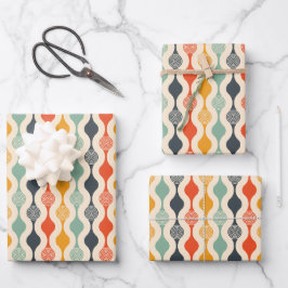 Groovy Mod Stripe Patroon Inpakpapier Vel