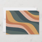 Groovy Modern Earth Tone Wavy Stripe Personalized Bedankkaart (Achterkant)