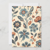 Groovy modern madeliefje bloemenbruiloft Kaart (Achterkant)